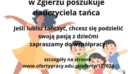 Poszukiwany nauczyciel tańca w MDK w Zgierzu